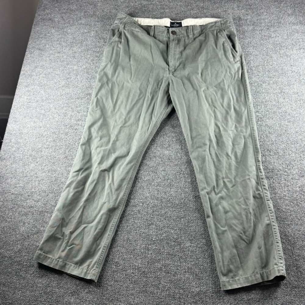 American‎ Eagle Outfitters Pants Mens 40x31 Green Relaxed Straight Chino Casual